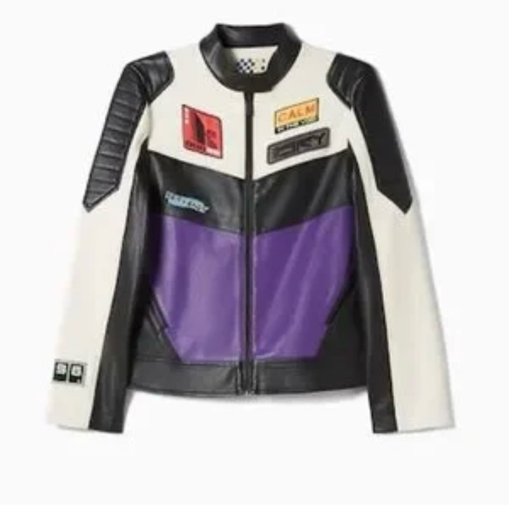 Bershka NWOT Faux Leather Racing Jacket